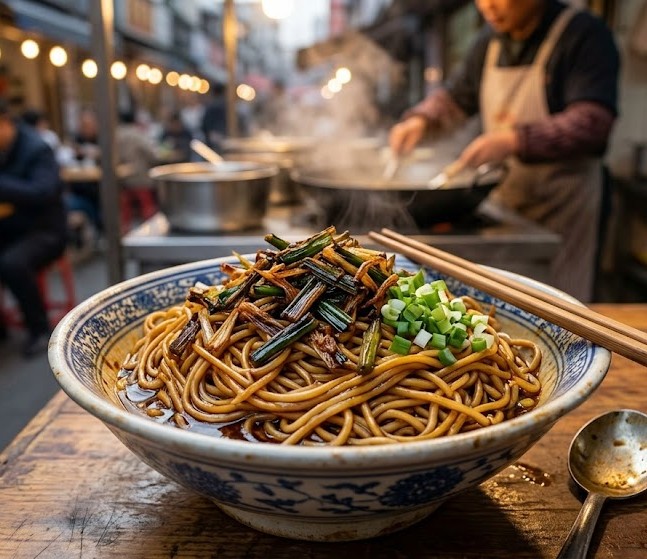 Shanghai Scallion Oil Noodles — Savory, Aromatic, and Comforting Chinese Street-Style Favorite
